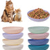 8-pack wheat straw cat dishes, shallow wide bowls for indoor outdoor cats, durable, whisker friendly, non-toxic, BPA-free