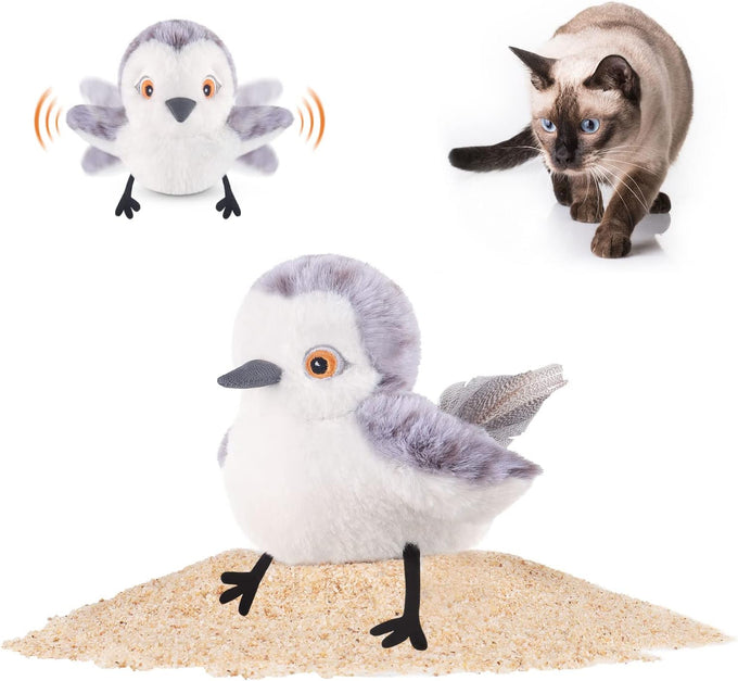 potaroma cat toys flapping bird interactive cat exercise toys rechargeable touch activated kitten toy for all breeds