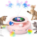 orsda automatic usb rechargeable 3-in-1 interactive cat toy with feathers and butterfly