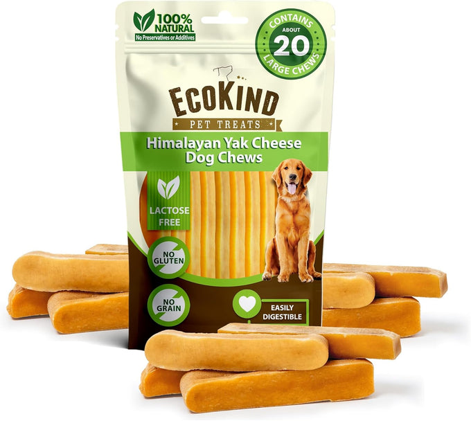 EcoKind Premium Gold Yak Cheese Himalayan Dog Chews for Small Dogs, High Protein, All Natural, Long-Lasting Chew