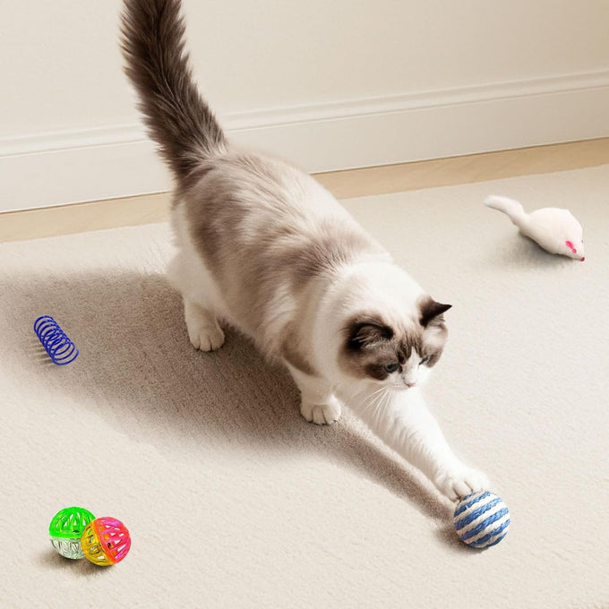 Whisker Delights 34-Pack Interactive Cat Toy Set for Indoor Cats and Kittens