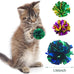 pet show 20 pcs cat crinkle toy ball 2.5inch mylar cat pounce chase toys colorful paper