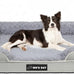 Large Orthopedic Dog Bed with Washable Memory Foam, Removable Cover, Waterproof and Anti-Slip, Grey