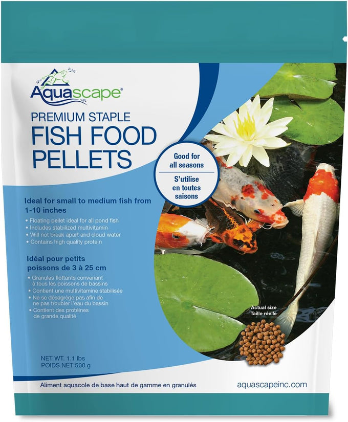 Aquascape Premium Staple Fish Food Pellets, Medium Pellet, 2.2 Pounds for Small to Medium Pond Fish