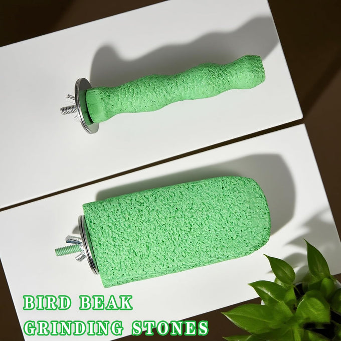 2PCS bird beak grinding stones for parrots, non-slip claw trimmers, chew toys for cockatiels, budgies, conures, and more