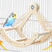 Wooden Bird Perch Toy with 4 Swinging Perches for Parakeet, Budgies, Conure, and Parrot Exercise and Enrichment