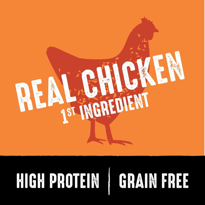 CRAVE grain free high protein adult dry dog food, chicken, 4 lb bag, 34% protein