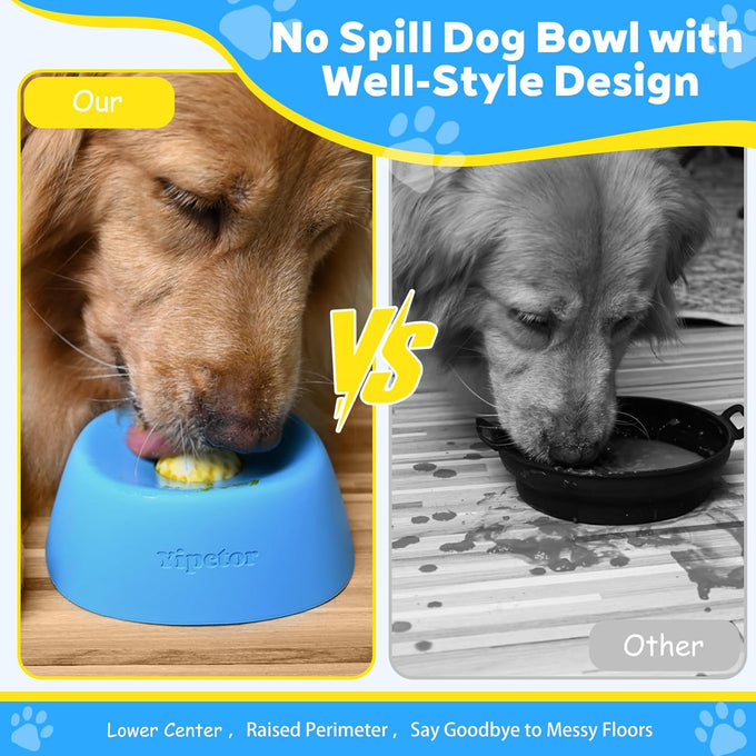 Yipetor 3/4 Cup Enrichment Ball-Roll Dog Lick Bowl for Large Medium Small Breeds Dietary Supplement