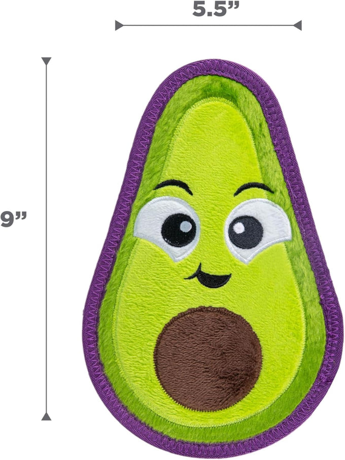 Outward Hound Medium Avocado Green Tough Skinz Durable Squeaky Dog Toy, Two Layers for Chew-Resistant Play