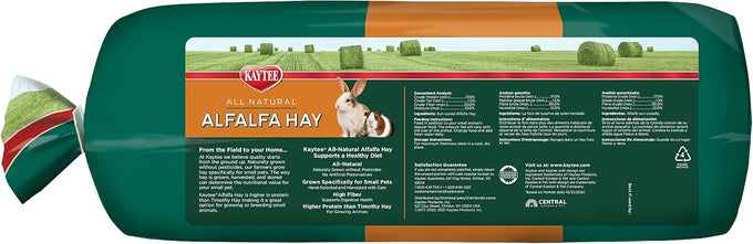 Kaytee Supreme Grade Alfalfa Hay for Small Animals, 24-Oz Bag, High Protein, Non-GMO, US #1 Brand