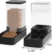 Automatic Cat Feeder and Water Dispenser Set for Small to Large Pets with 3.3L Capacity Black Feeding Bowls