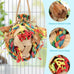 Wontee colorful crinkly shredding toys for medium-sized birds like cockatiels, conures, and parakeets, 1 pack, natural dried fruits chew