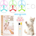 White Cat Fetch Toy with Rechargeable Flying Disc Launcher and 6 Glowing or Classic Discs