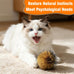 soft faux rabbit fur catnip cat toys balls for indoor cats, washable fun interactive bonding