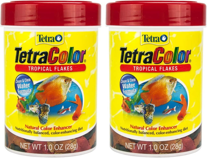 Tetra TetraColor Tropical Flakes 1-Ounce 185 ml Fish Food Enhanced with Vitamin C and ProCare