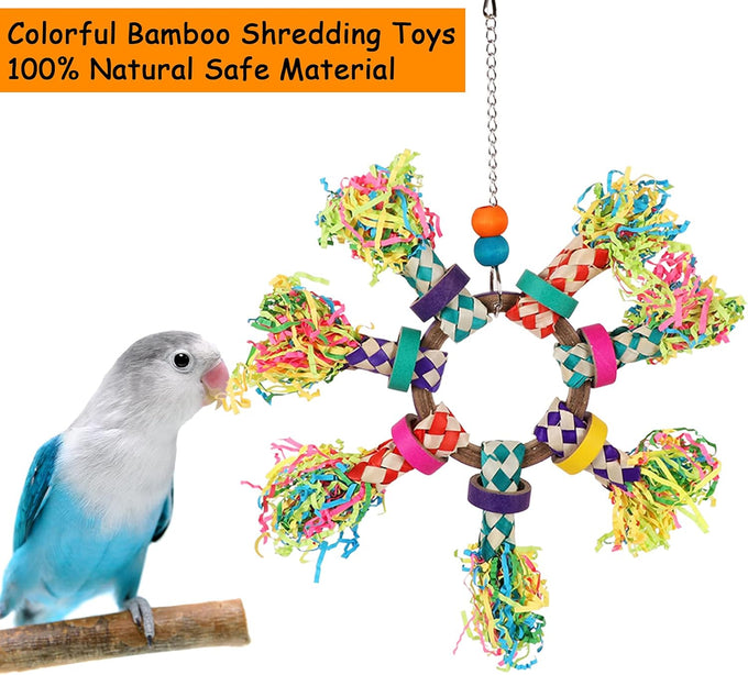 LifeIdeas 5PCS colorful bird toys for small to medium parrots, conures, cockatiels, and budgies