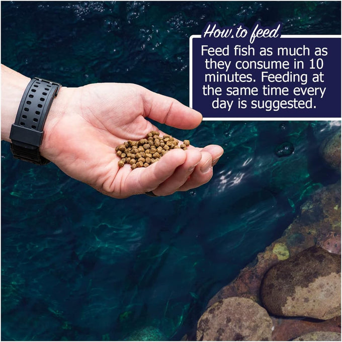 Natural Waterscapes 7 lb Game Fish Food Variety Pellets for Bass, Bluegill, and Trout in a Resealable Bag
