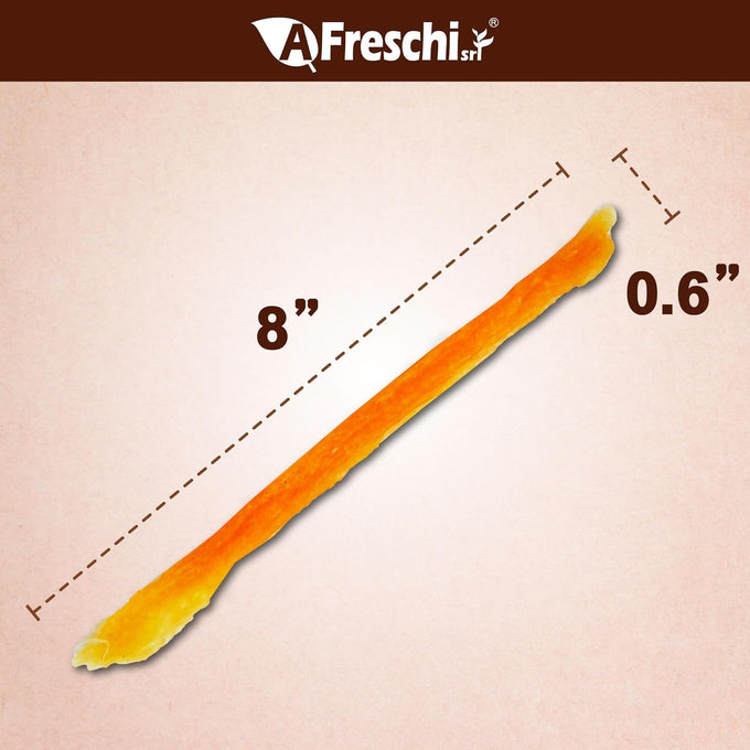 A Freschi srl Turkey Tendons for Small Breeds USA-Sourced Human Grade Long-Lasting Rawhide-Free Puppy Chews 3.53 oz Pack