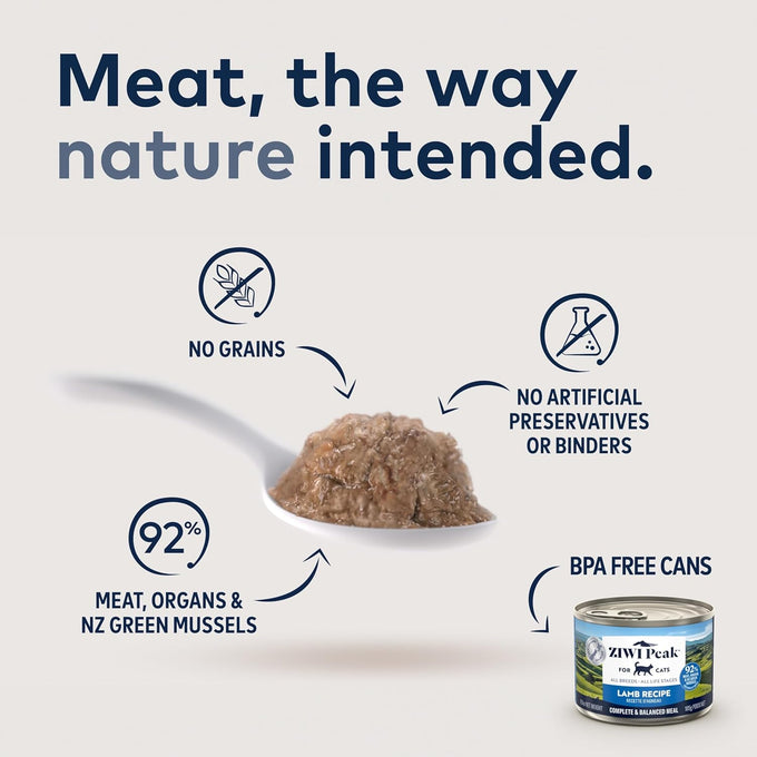 ZIWI Peak Wet Cat Food Variety Pack - 3oz Cans, Beef, Chicken, Lamb, Venison, Grain-Free, No Fillers