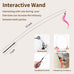 Interactive Cat Toys Refills with 8 Assorted Teasers and Wand for Indoor Cats - Adjustable Height and Durable