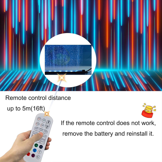 Carefree 24/7 Mode Submersible LED Aquarium Light with Full Spectrum CRI 82~85, Nanometer Materials, and Air Stone