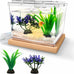 MoonOrange 0.2 Gallon Mini Betta Fish Tank Kit with LED Light Base, Stackable Cube Tank for Small Fish and Pets
