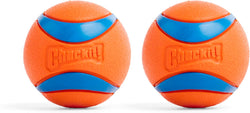 Chuckit! Ultra Ball Dog Toy - Medium Rubber Bouncy Fetch Balls for 20-60 lb Dogs - 2.5-inch Diameter, Pack of 2