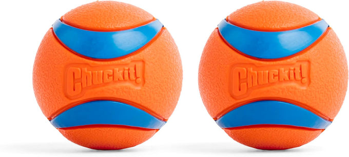 Chuckit! Ultra Ball Dog Toy - Medium Rubber Bouncy Fetch Balls for 20-60 lb Dogs - 2.5-inch Diameter, Pack of 2