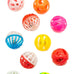 Fashion's Talk 12PCS Value Pack Plastic Ball Cat Toys Lattice Balls with Bell Jingle Kitten Toy, 6 Styles, 1.5"