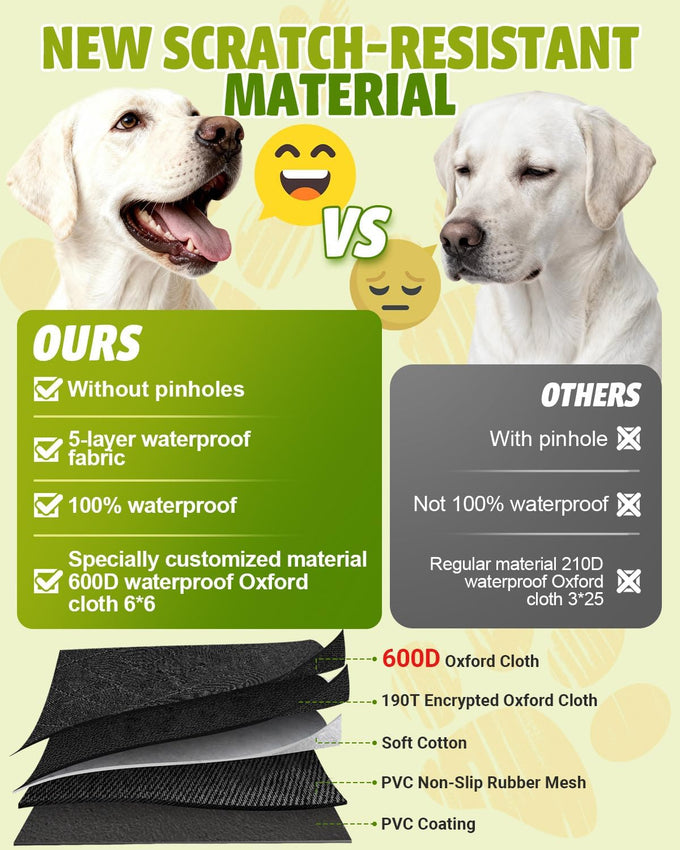 600D dog car seat cover, waterproof scratch proof nonslip dog hammock for cars, pet sedan SUV trucks