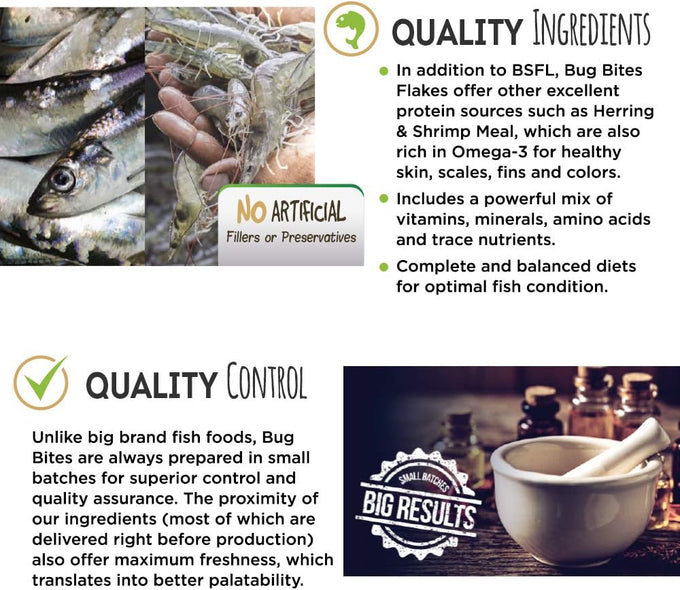 Fluval Bug Bites Brown Fish Food, Tropical Flakes for Small to Medium Fish, 3.17 oz, A7348, High-Protein Diet