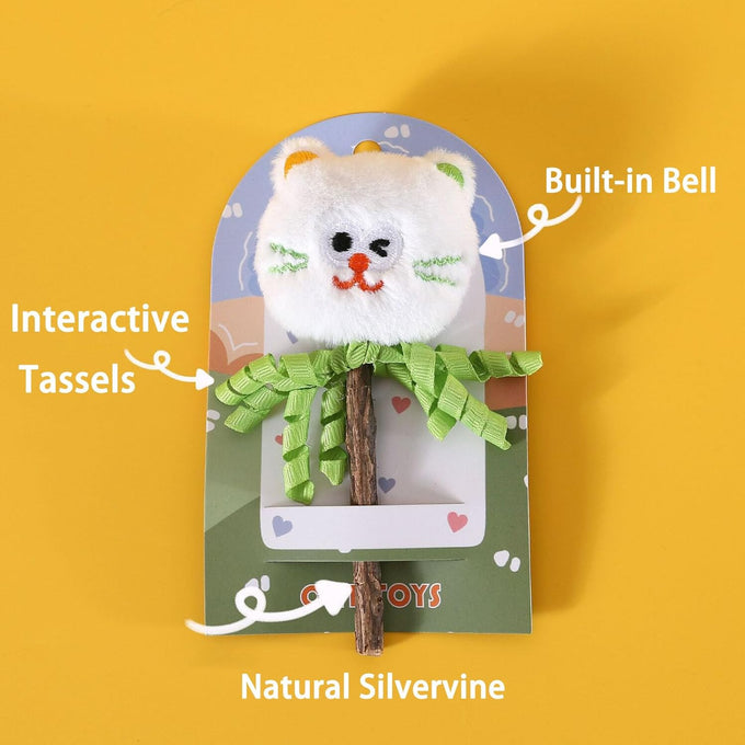 Silvervine 7 inch natural catnip-filled chew toy for kittens and indoor cats dental care and play (green)