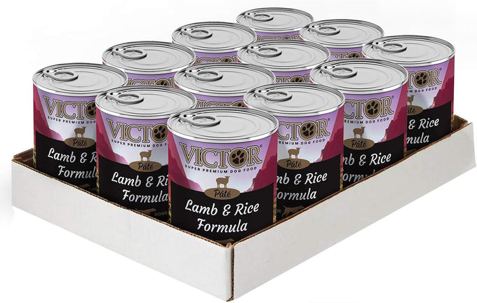 VICTOR Chicken & Rice Formula Pâté - Canned Wet Dog Food, 12 x 13.2 oz