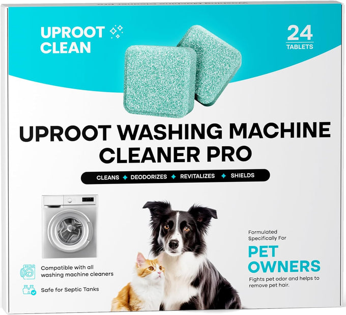 uproot clean washing machine cleaner tablets 24 pack - pet owners safe he top front load 12 month supply