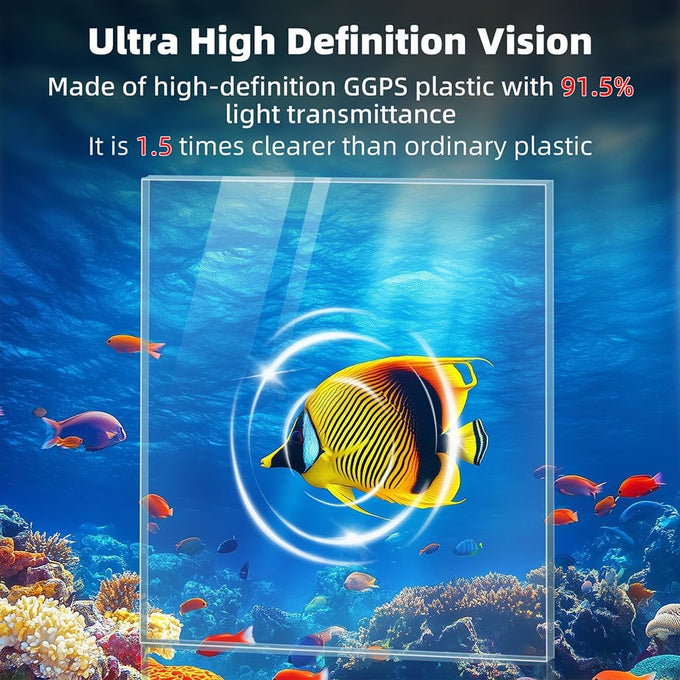 DaToo 1.6 Gallon Ultra-Clear Fish Tank Aquarium Starter Kit with LED Lighting and Filter System for Small Fish and Shrimp