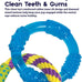 Petstages Dental Links Dog Chew Toy for puppies and adult strong chewers, 8.5" x 4" x 1" rope texture