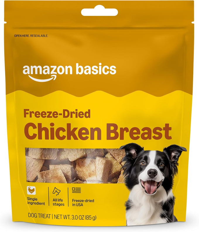 Amazon Basics 3.3oz Freeze-Dried Raw Lamb Liver Dog Treats, Grain-Free, Single Ingredient, High-Protein Snacks