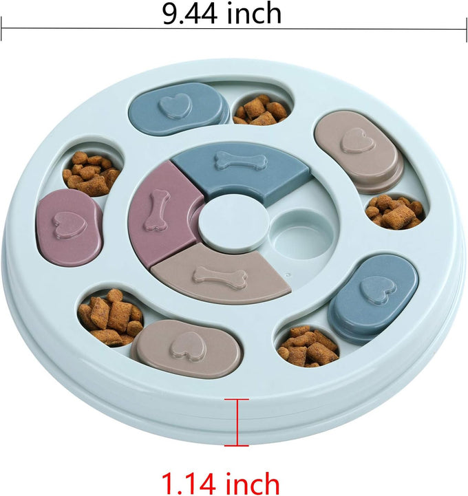 DR CATCH dog puzzle for IQ training & mental enrichment, blue, L9.44" x W9.44" x H1.14"