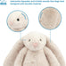 Best Pet Supplies Interactive Squeaky Dog Chew Toy for Small, Medium & Large Dogs, Fetch Lovers - Bunny (Beige), Large