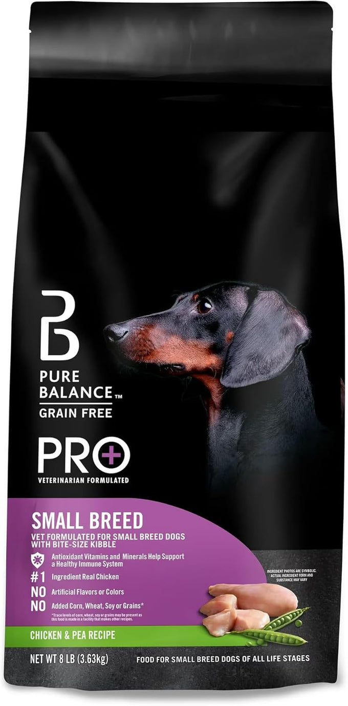Pure Balance Pro+ Small Breed Chicken & Pea Dry Dog Food, 8 lbs