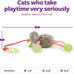 SmartyKat multi color 3 count bouncy mouse dangler plush cat toys interactive play stimulation