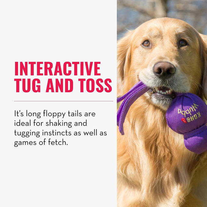 Kong Wubba Dog Toy for Tug of War & Fetch - Durable Nylon, Squeaker, for XL Dogs, Random Color