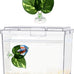 MoonOrange 0.2 Gallon Mini Betta Fish Tank Kit with LED Light Base, Stackable Cube Tank for Small Fish and Pets