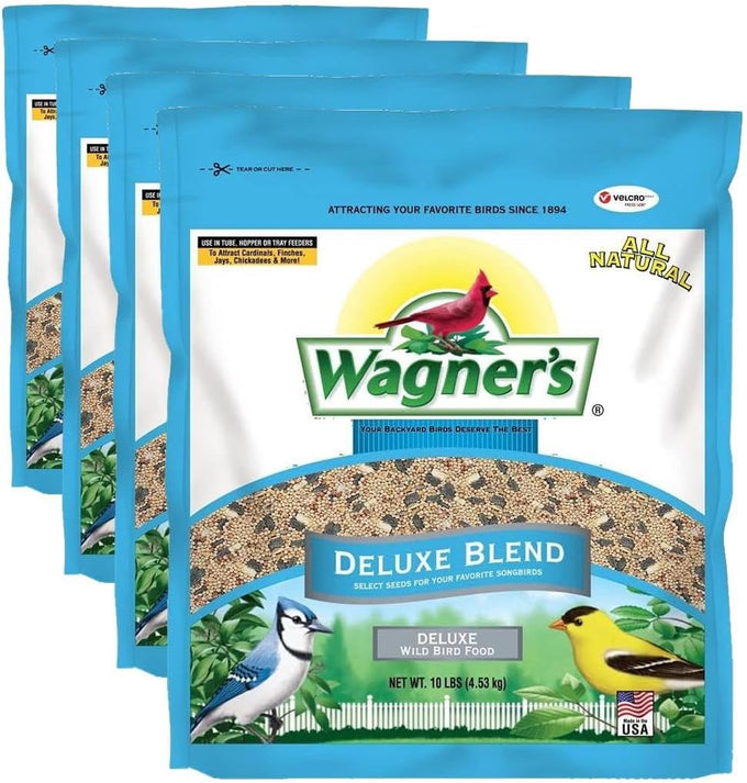 Wagner's 10 lb bag Deluxe Wild Bird Food, sunflower and general purpose seeds, USA made