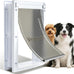 Large dog door for wood & PVC doors & walls, 10 1/8" x 15 3/4" flap opening, easy install, strong magnetic auto-close & sliding lock
