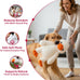 Pet Lou 15 Inch duck plush dog toy, durable super-soft squeaky interactive toy for chewers, heavy duty stuffed