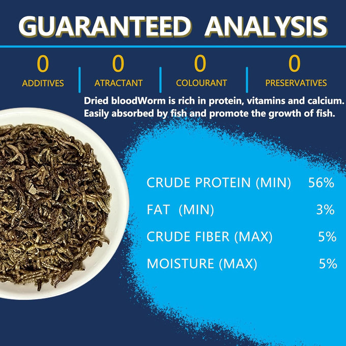 Jadingsfram freeze dried bloodworms fish food for freshwater saltwater tropical fish aquarium