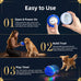 Blue Interactive Dog Ball Toy with 3 Play Modes and Colorful Lights for Medium to Large Dogs