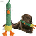 Nocciola 2 in 1 Easter Duck Dog Toy for Medium and Large Breeds with Rubber Squeaker and Crinkle Paper
