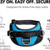 ShawnCo Essential Dog Harness for Small, Medium, and Large Dogs, No-Pull Pet Vest with 3 Leash Clips and Reflective Straps, Oceanic Blue, S